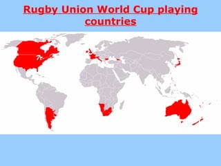 Rugby Union World Cup playing countries 