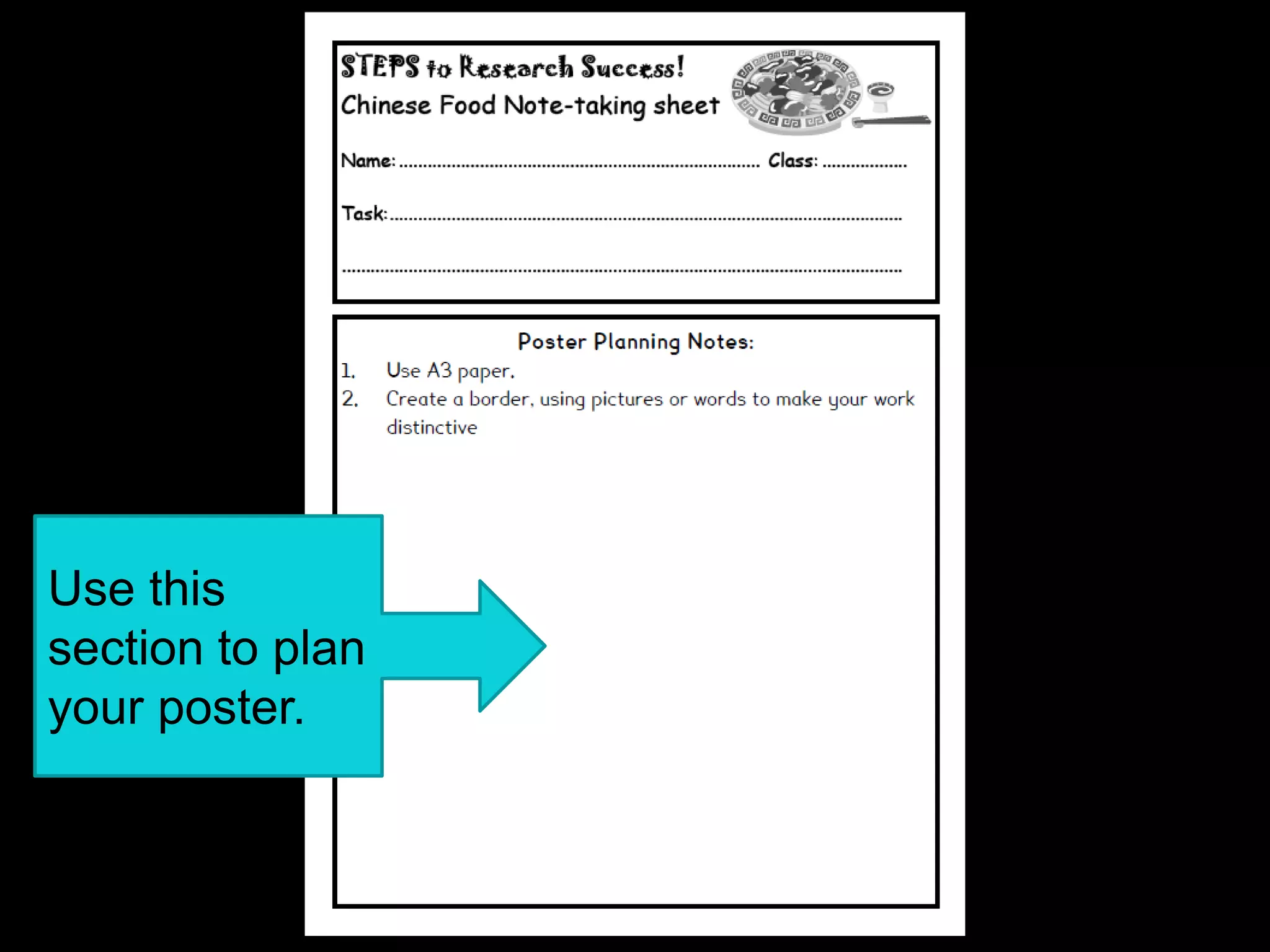 Use this
section to plan
your poster.
 