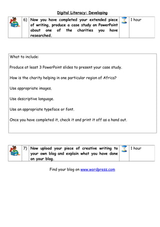 Hunger Games Home Learning Project | DOC