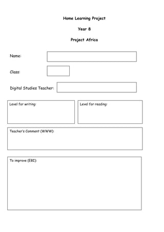 Hunger Games Home Learning Project | DOC