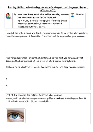 Hunger Games Home Learning Project | DOC