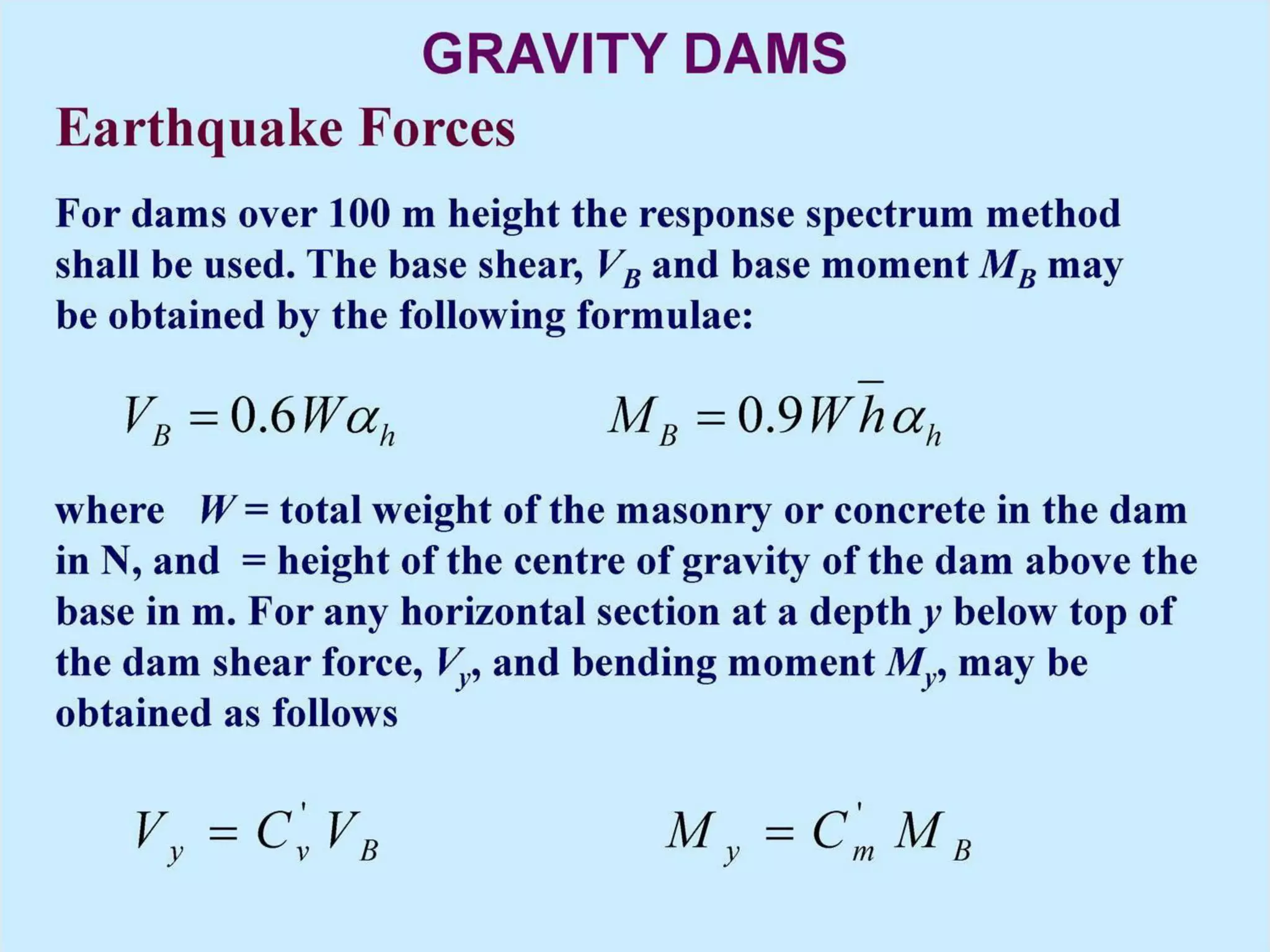 Force acting on gravity dam | PDF