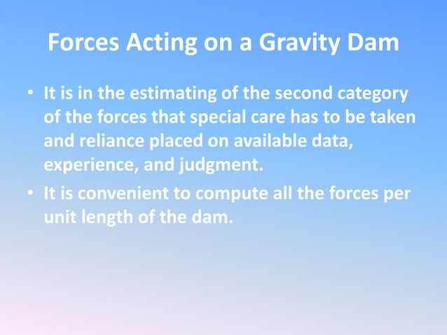 Force acting on gravity dam | PDF | Geology | Science