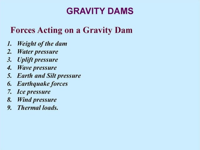 Force acting on gravity dam | PDF | Geology | Science