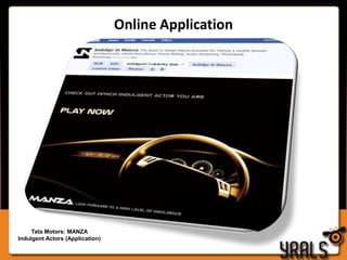 Online ApplicationTata Motors: MANZA Indulgent Actors (Application)