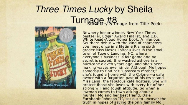 Book report on three times lucky