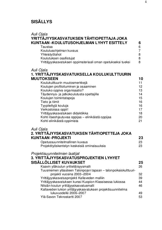 Raportti esimerkki Raportti esimerkki