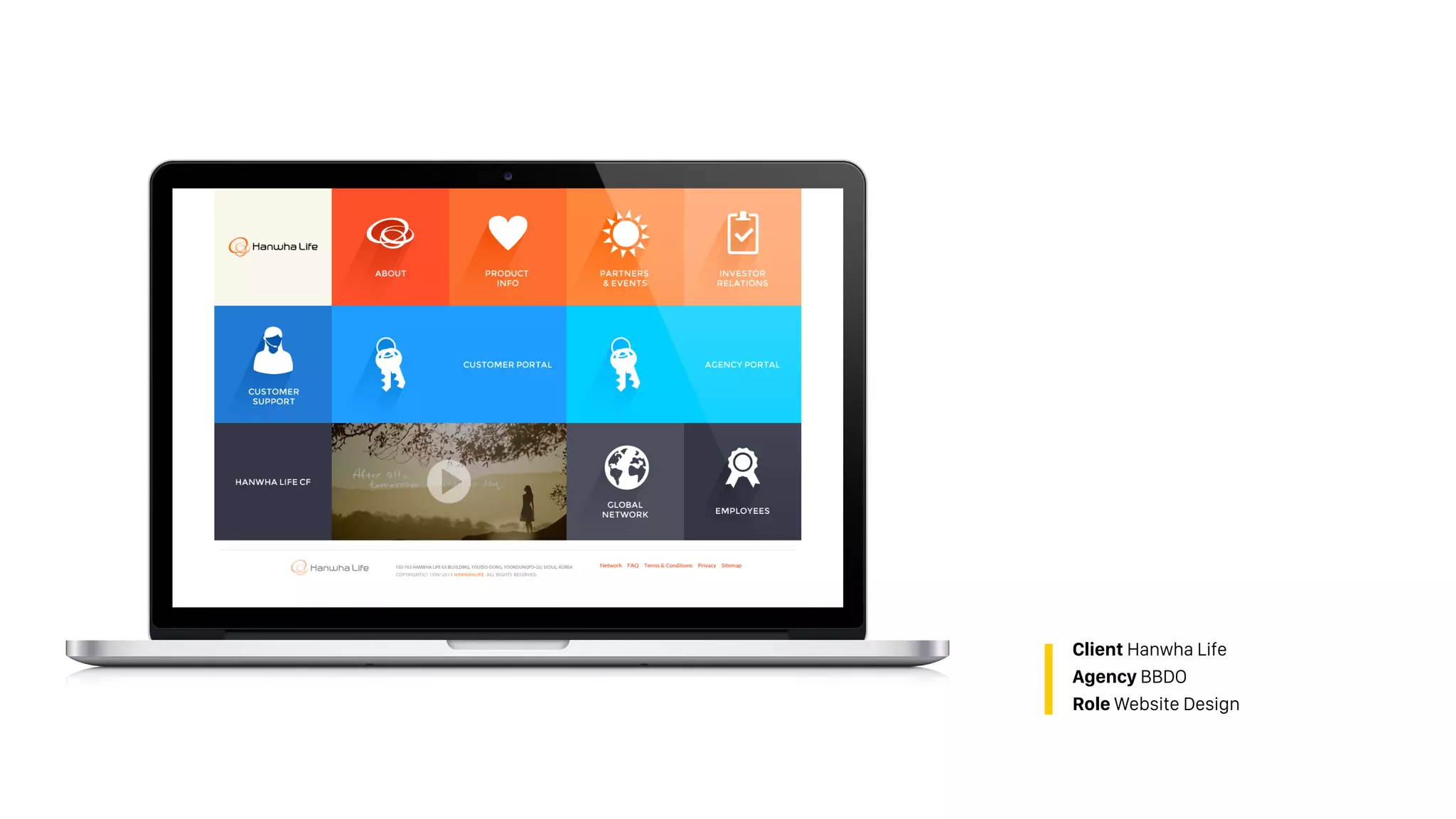 Client Hanwha Life
Agency BBDO
Role Website Design
 