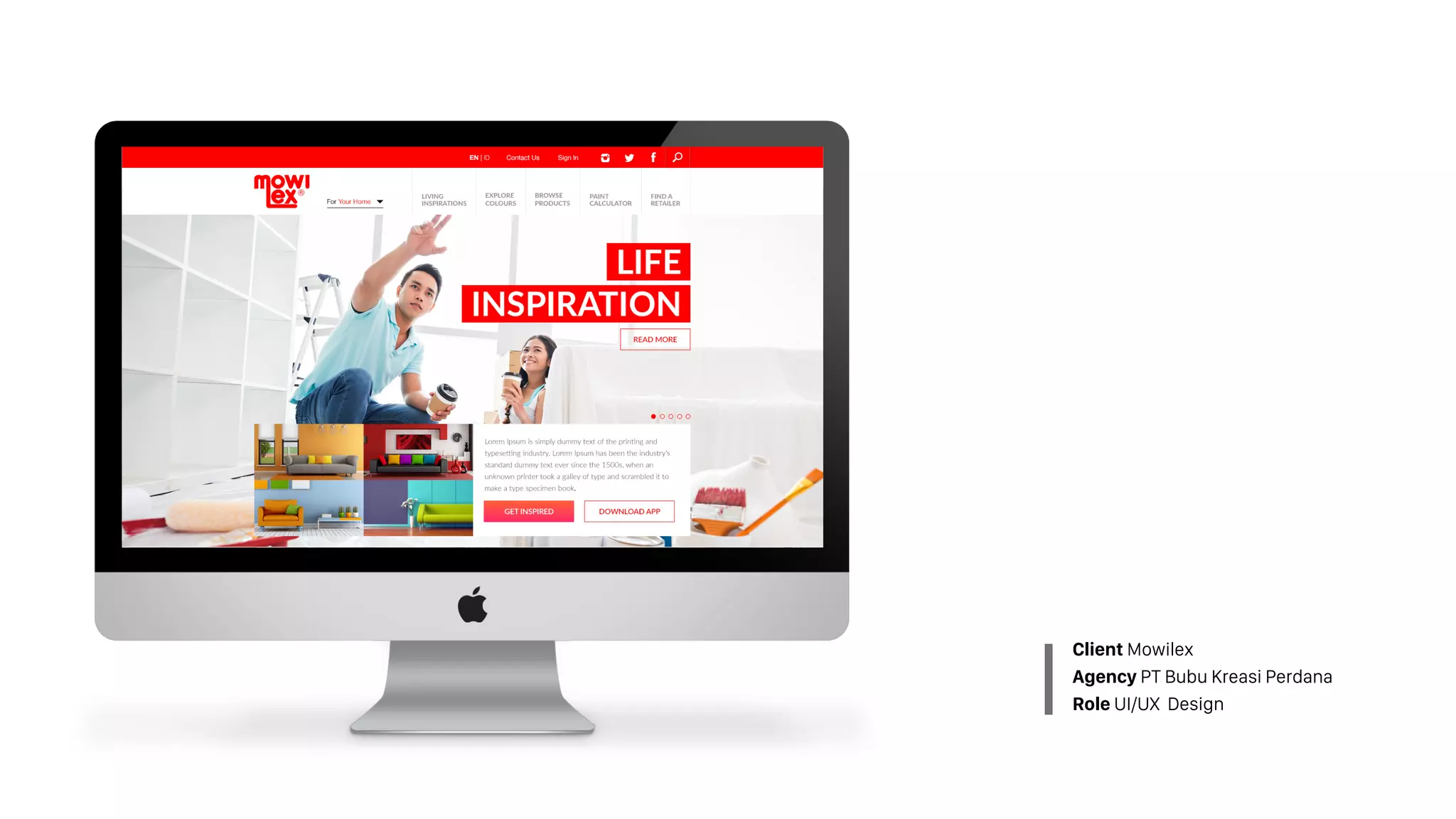 Client Mowilex
Agency PT Bubu Kreasi Perdana
Role UI/UX Design
 