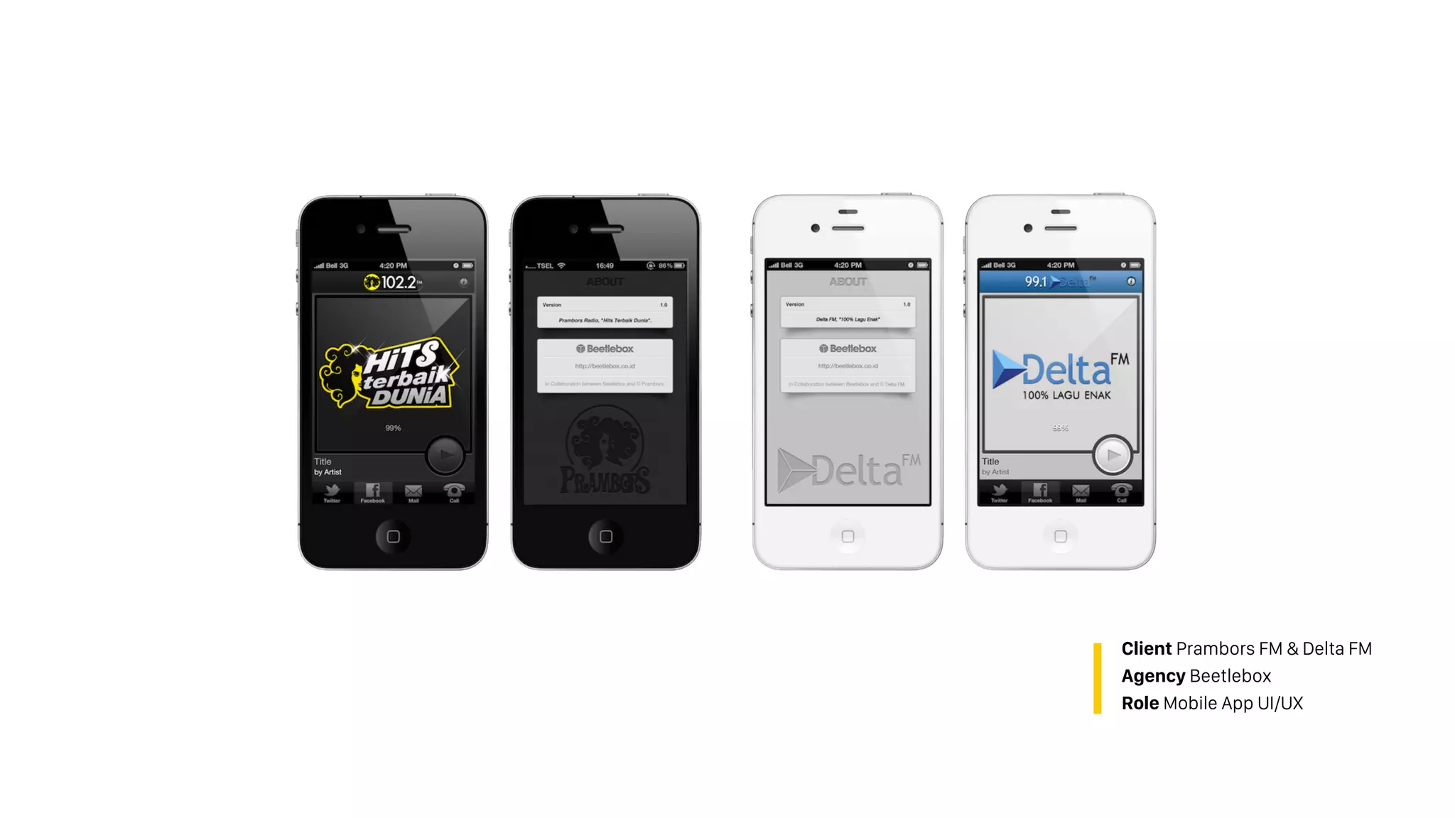 Client Prambors FM & Delta FM
Agency Beetlebox
Role Mobile App UI/UX
 