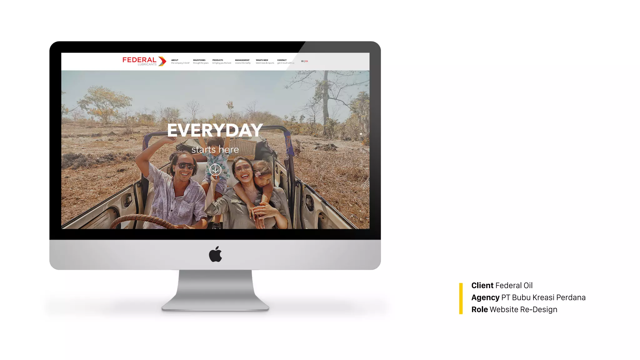 Client Federal Oil
Agency PT Bubu Kreasi Perdana
Role Website Re-Design
 