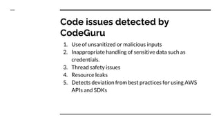 Amazon CodeGuru - Automate Code review and Code performance monitoring ...