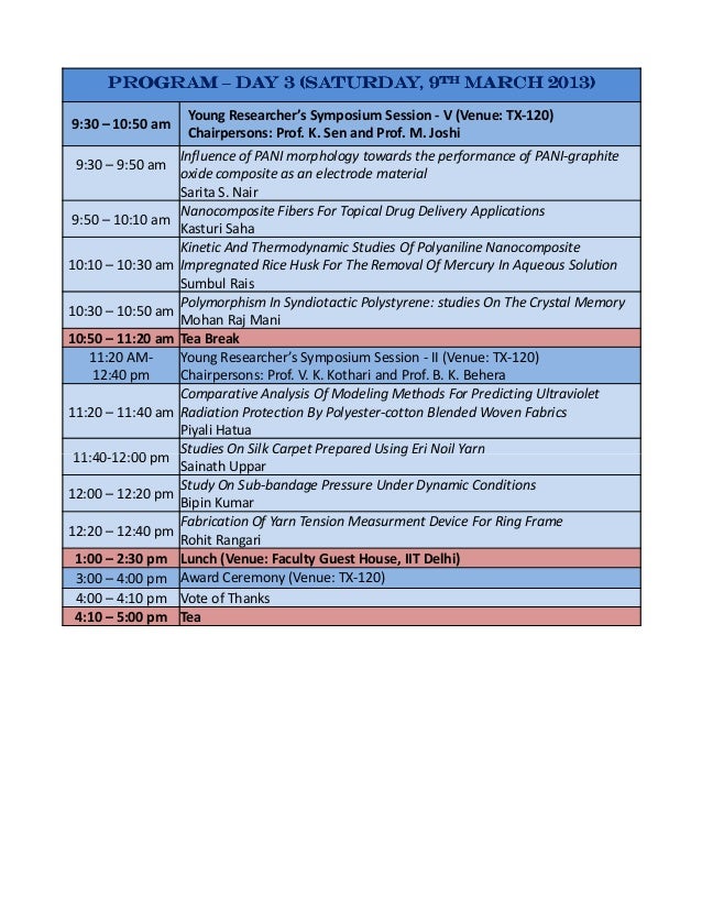 Yrs13 tentative program