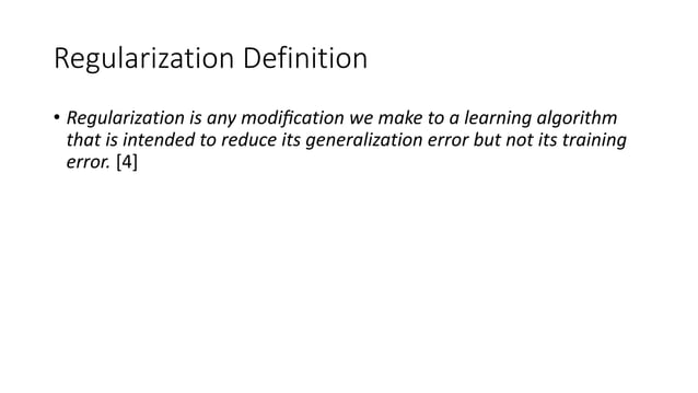 Regularization in deep learning | PPTX | Technology & Computing
