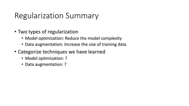 Regularization in deep learning | PPTX | Technology & Computing
