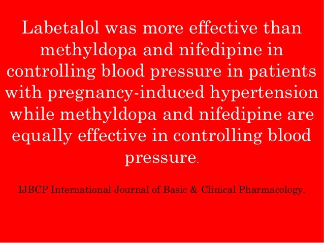 Procardia And Labetalol Pregnancy