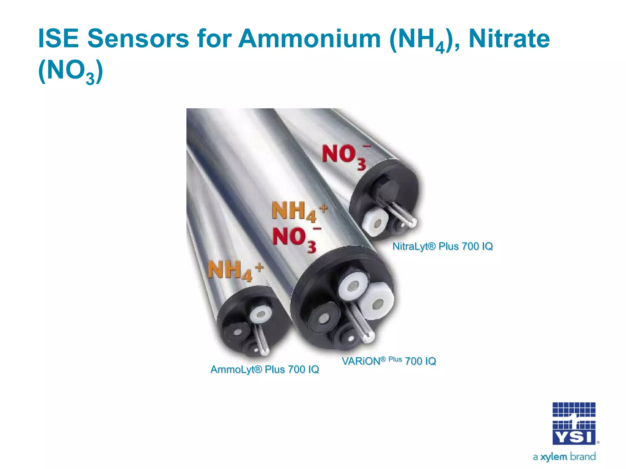 VARiON® Plus 700 IQ
AmmoLyt® Plus 700 IQ
NitraLyt® Plus 700 IQ
ISE Sensors for Ammonium (NH4), Nitrate
(NO3)
 