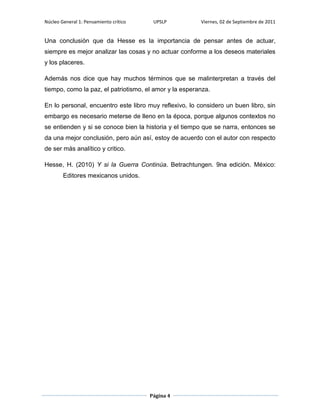 Y si la guerra continua