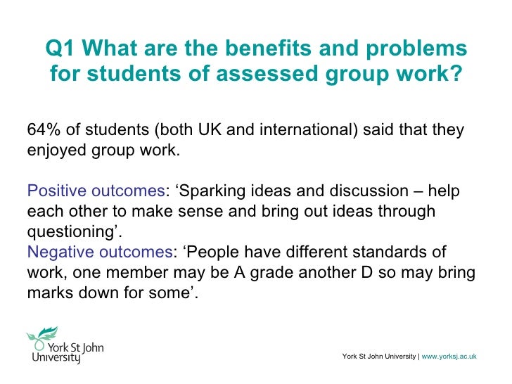 Assessing group work the benefits and drawbacks for mixed groups