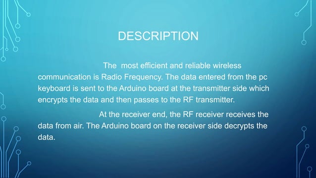 Wireless encryption & decryption in army applications.pptx | Computer ...
