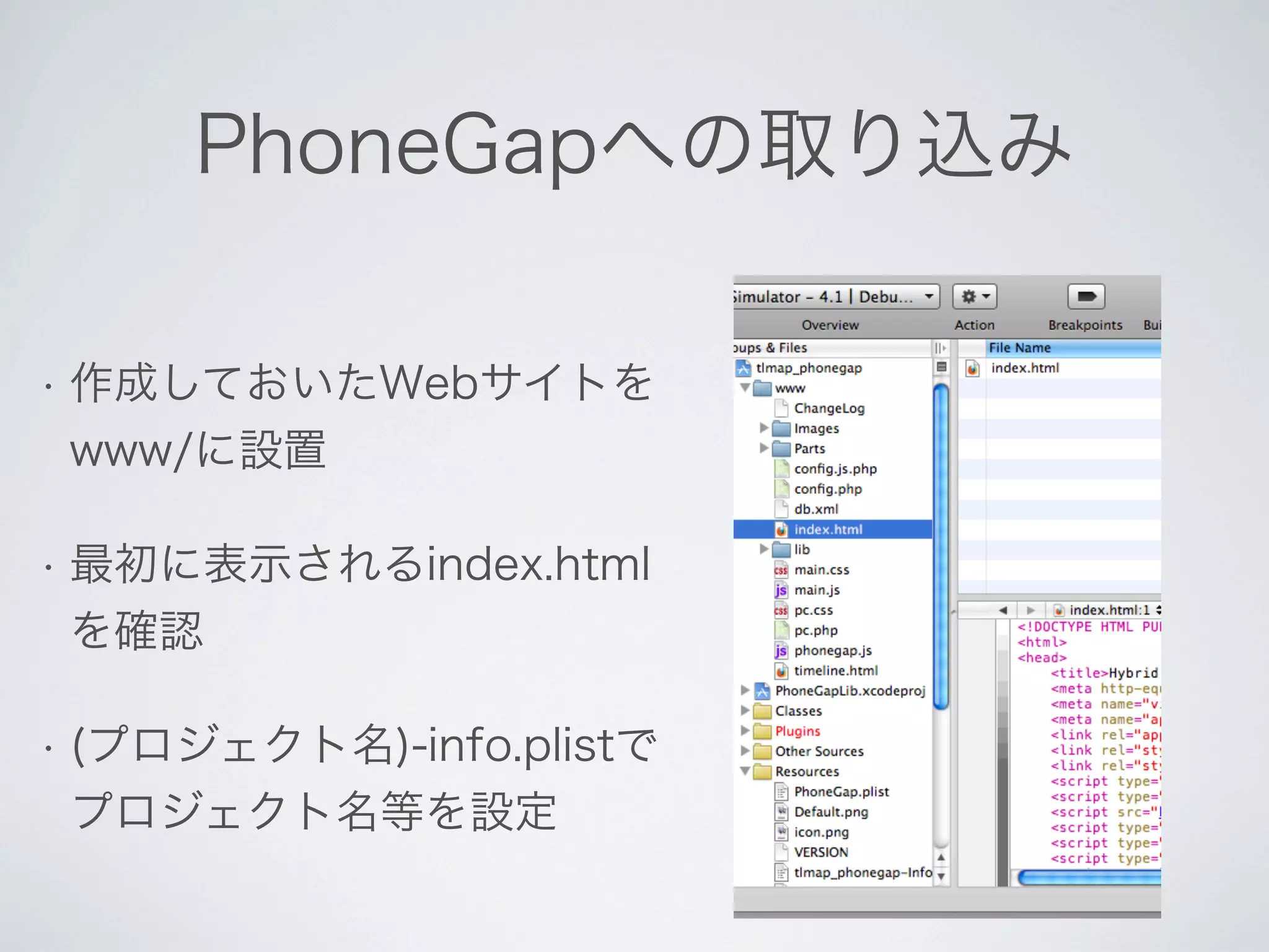 Phone Gap による TimelineMap のスマートフォン・アプリ開発