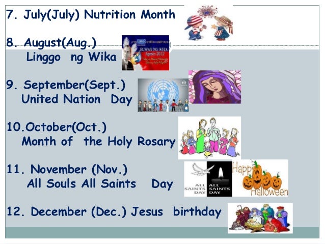 months of the year