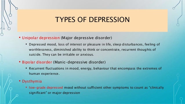 Drug therapy of depression