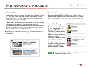 Programming & Producing
Cross-promotion & Collaboration
In-video Promotion                                                ...