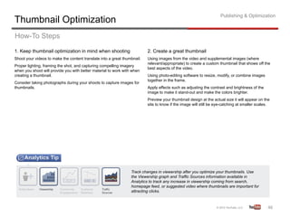 Publishing & Optimization
Thumbnail Optimization
How-To Steps
1. Keep thumbnail optimization in mind when shooting        ...
