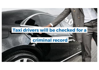 London chauffeurs will be checked for a criminal record