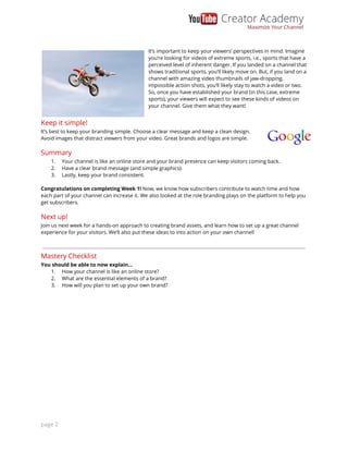 Youtube Academy - Lesson 3