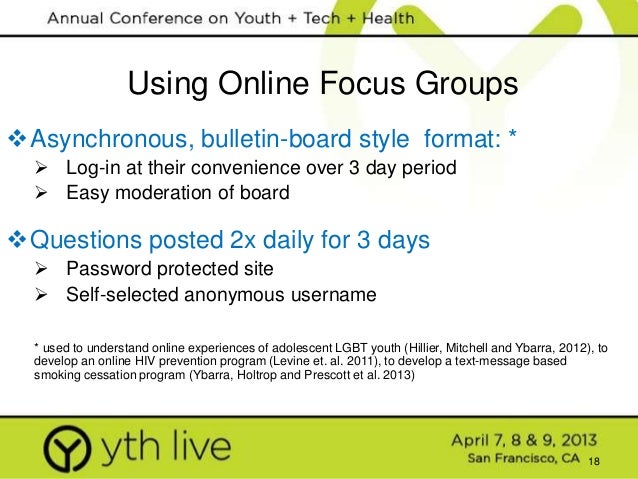 Using online focus groups to tailor a text-message based 