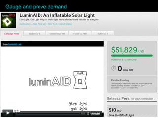 Gauge and prove demand
 