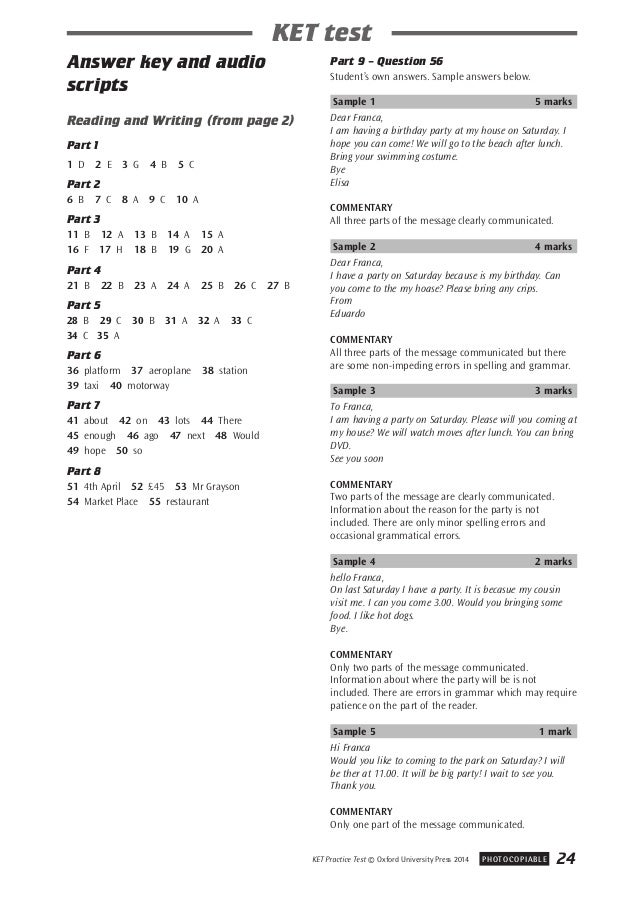 cambridge english test 3 audio key test Ytket practice