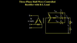 Three-Phase Half-Wave Controlled
Rectifier with R-L Load
 