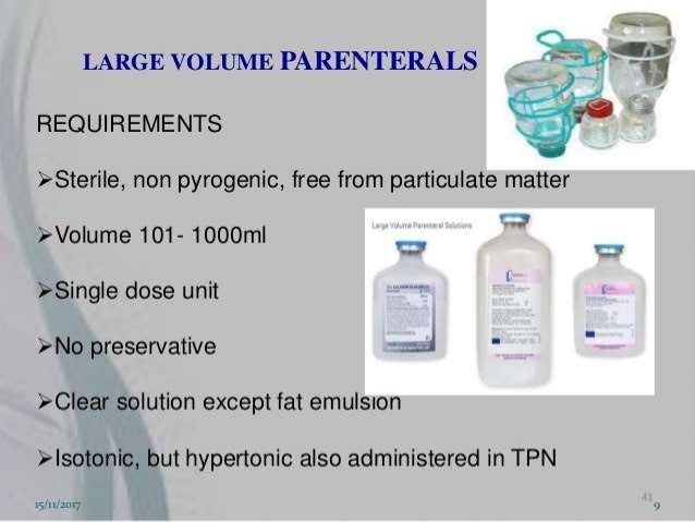 parenteral dosage form