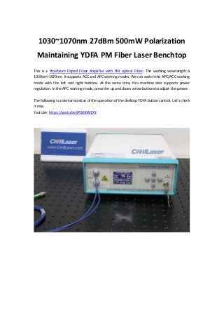 Ytterbium-doped Fiber Amplifier PM Fiber Laser Source.doc