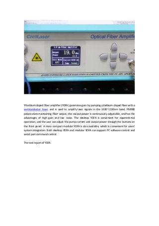 Ytterbium-doped Fiber Amplifier PM Fiber Laser Source.doc