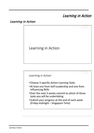 Learning in action session handout | PDF
