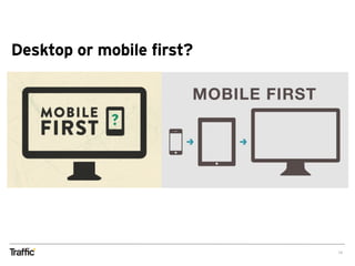 14
Desktop or mobile first?
 