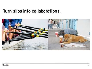18
Turn silos into collaborations.
 