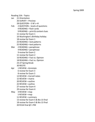 Yuba College Cross Curricular