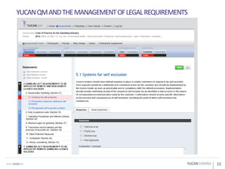 10
YUCANQMANDTHEMANAGEMENTOFLEGALREQUIREMENTS
 