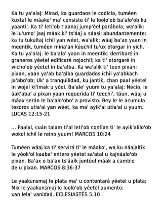 Yucatec Maya True Riches Tract