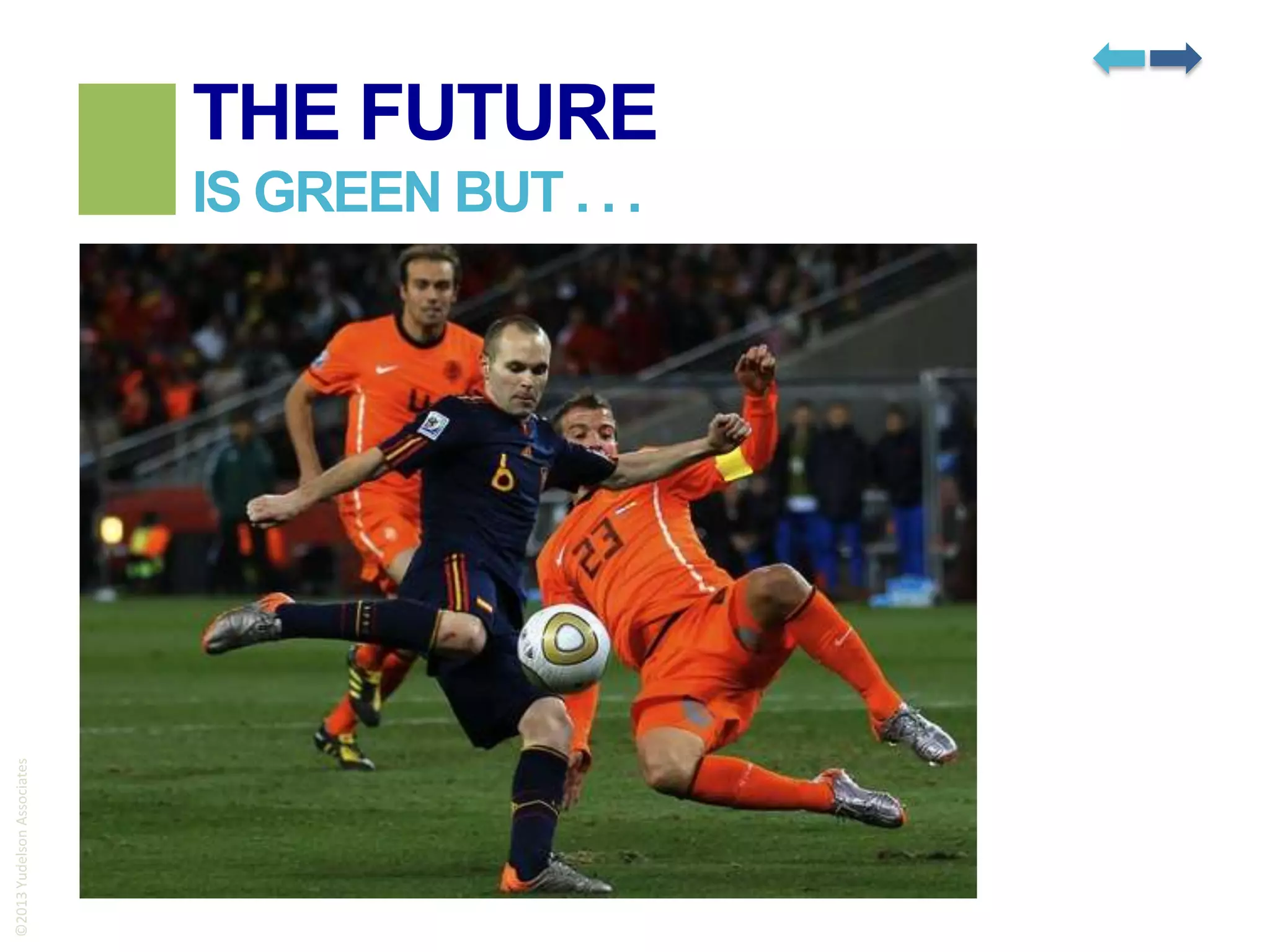 THE FUTURE

©2013 Yudelson Associates

IS GREEN BUT . . .

 