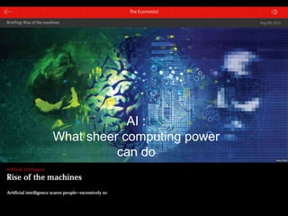 AI
AI :
What sheer computing power
can do
 