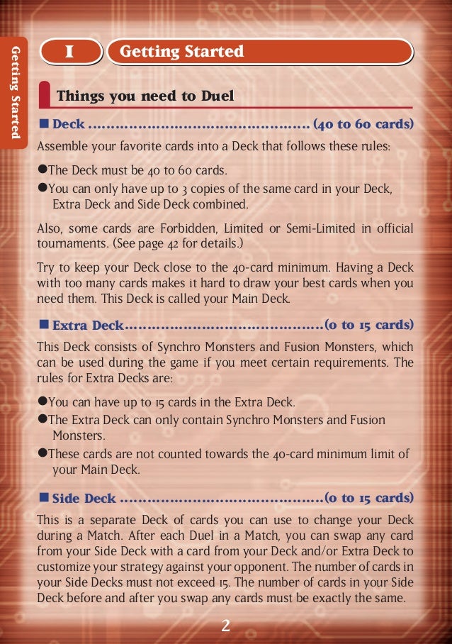yu gi oh gx rulebook