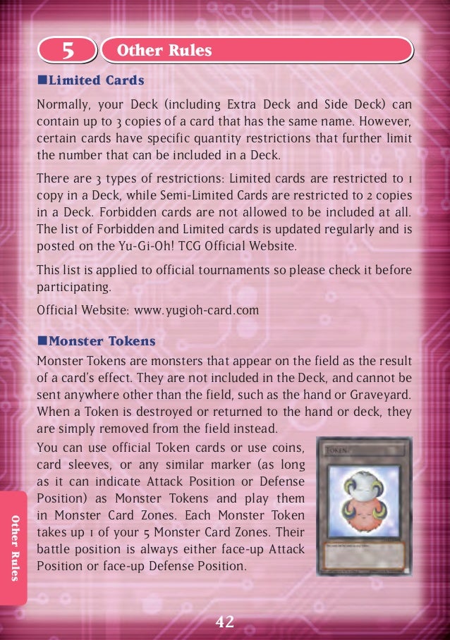 yu gi oh gx rulebook