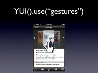 YUI().use(“gestures”)
 