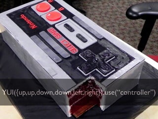 YUI({up,up,down,down,left,right}).use(“controller”)
 